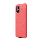 Gpack Samsung Galaxy A51 Kılıf Niss Silikon Deri GörünümlüNano Glass - 1