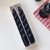 Seramik Aromaterapi Mumluğu - Siyah Kokulu Mum 2'li Paket - 1
