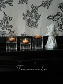 Aromaterapi Büyük Boy Cam Mumluk - 2 Tealight Mumlu - 5