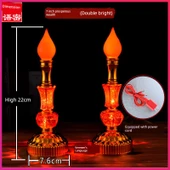 LED Çift Amaçlı Elektrikli Mumluk - Wangcai Model - 22cm - 1