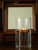 Aromaterapi Büyük Boy Cam Mumluk - 2 Tealight Mumlu - 1