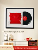Gramofon Kayıt Saklama Fotoğraf Çerçevesi - Masif Ahşap Çam Siyah - 54x74cm - Model 2 - 2