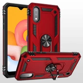 Gpack Samsung Galaxy A01 Kılıf Vega Standlı Yüzüklü MıknatıslıNano Glass thumbnail 3