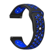 Gpack Samsung Galaxy Watch 46mm 22mm Kordon Delikli Çift Renk Silikon - 9
