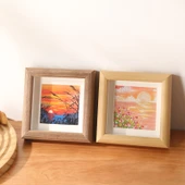 DIY El Yapımı Masa Duvar Fotoğraf Çerçevesi - 12 inç Yatay ve Dikey Çift Kullanım - Kahve Ahşap Rengi - 5