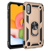 Gpack Samsung Galaxy A01 Kılıf Vega Standlı Yüzüklü MıknatıslıNano Glass thumbnail 4