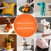 Reçine Masaüstü Dekorasyonu - Geyik Kafası Peçete Kutusu thumbnail 2