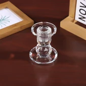 Kristal Cam Tek Mumlu Şamdan - 6*6cm - 7