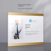 Manyetik Poster Çerçevesi - A3 - Alüminyum Alaşım Altın - Yatay - 1