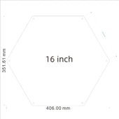 Akrilik Altıgen Manyetik Fotoğraf Çerçevesi - 16 inç (40.6cm) - (2+2)mm Kalınlık - 11