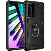 Gpack Huawei P40 Pro Kılıf Tank Koruma Vega Standlı Yüzüklü Mıknatıslı - 8