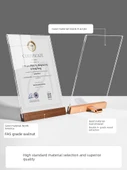 A4 Akrilik Sertifika Çerçevesi - 210x297mm - 2. Nesil Ceviz - Yatay - 4