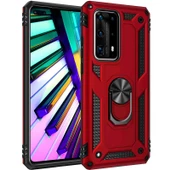 Gpack Huawei P40 Pro Kılıf Tank Koruma Vega Standlı Yüzüklü Mıknatıslı - 6