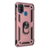 Gpack Samsung Galaxy A21s Kılıf Tank Koruma Vega Standlı Yüzüklü Mıknatıslı thumbnail 1