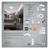 Ledvace Smart Led 78W 2500lm Gri Gövde WIFI Kontrollü Fanlı Led Tavan Armatürü - 3