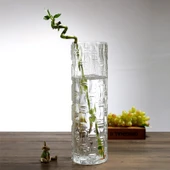 İskandinav Cam Vazo - Bambu Desenli - 1540 (Sınıf I) thumbnail 5