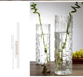İskandinav Cam Vazo - Bambu Desenli - 1540 (Sınıf I) thumbnail 11