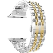 Gpack Apple Watch 3 4 5 42mm Kordon Çift Renk Metal Kordon Çıtçıtlı KRD 14 thumbnail 3