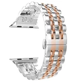 Gpack Apple Watch 3 4 5 42mm Kordon Çift Renk Metal Kordon Çıtçıtlı KRD 14 thumbnail 1