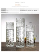 İskandinav Cam Vazo - Bambu Desenli - 1540 (Sınıf I) thumbnail 9