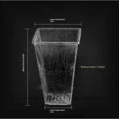 Akrilik Çiçek Tüpü - Büyük Boy Yuvarlak Yüksek Şeffaf - 38cm thumbnail 12