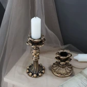 Fransız Retro Şamdan - Bronz - 5