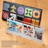 Instax Polaroid Fotoğraf Çerçevesi - [Geniş + SQ + Mini] Şeffaf - 1
