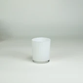 300ml Büyük Boy Cam Mum Kabı - İç Beyaz Bardak 6 x 7.3cm 150ml - 1