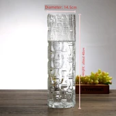 İskandinav Cam Vazo - Bambu Desenli - 1540 (Sınıf I) thumbnail 1