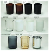 300ml Büyük Boy Cam Mum Kabı - İç Beyaz Bardak 6 x 7.3cm 150ml - 5