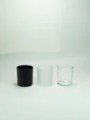 300ml Büyük Boy Cam Mum Kabı - Parlak Kahverengi Bardak 8 x 9cm 300ml - 3