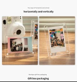 Instax Polaroid Fotoğraf Çerçevesi - [Mini Dört] Şeffaf - 7
