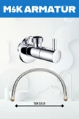 Krom Lüx Cubuk Taharet Musluğu 70 Cm Flex Set - 1