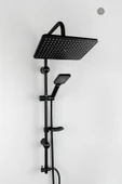 Modern Siyah Robot Duş Seti,Siyah,Kaliteli Duş Takımı,Yağmurlama Tepe Duş Seti,Siyah Duş Sistemi thumbnail 1