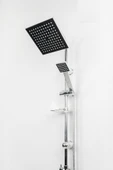 Krom Tepe Yağmurlama Robot Duş Sistemi Ve Siyah Banyo Bataryası Mix-2'Li Defne Serisi thumbnail 4