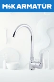 Krom Siyah Tepe Yağmurlama, Krom Delta Banyo-Mutfak-Lavabo Bataryası Musluğu Çeşmesi 4'Lü Set - 4