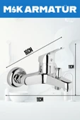 Krom Mix Banyo Duş Musluğu Çeşmesi Bataryası - 2