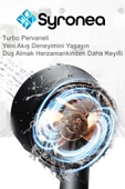 Mat Siyah 3'Lü Banyo Duş Seti 5 Fonksiyonlu Örgülü Hortumlu Tutacaklı Set - 4