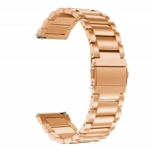 Gpack Samsung Galaxy Watch 3 41mm Kordon Metal Sıralı Kordon - 1