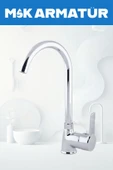 Krom Siyah Tepe Yağmurlama, Krom Delta Banyo-Mutfak-Lavabo Bataryası Musluğu Çeşmesi 4'Lü Set - 3
