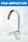 Krom Robot Duş Baston Lavabo Banyo 3 Lü Set - 3