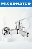 Krom Robot Duş Seti Eviye Lavabo Banyo Bataryası 4 Lü Set thumbnail 4