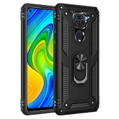 Gpack Xiaomi Redmi Note 9 Kılıf Tank Koruma Vega Standlı Yüzüklü MıknatıslıNano Glass - 9