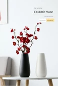 Modern Beyaz Seramik Vazo - White Spin Beyaz Model 2 - 7