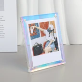 Akrilik Polaroid Fotoğraf Çerçevesi - Lazer Renkli - Mini 3 inç - 1