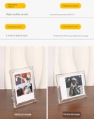 Akrilik Polaroid Fotoğraf Çerçevesi - Genç Yetişkin Pudra - Mini 3 inç - 8