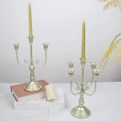 Fransız Retro Demir Çoklu Mumluk - Siyah 301B-M - 5
