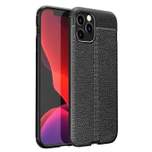 Gpack Apple iPhone 12 Pro Max Kılıf Niss Silikon Deri GörünümlüNano Glass - 4
