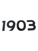 1903 Yazılı Oto Sticker Siyah 20x7cm - 1