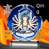 Tantra Maha Cundi Bodhisattva Kristal Masa Süsü - Mavi Taban - Büyük Boy - 3